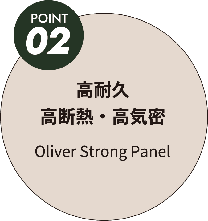 point02 高耐久高断熱・高気密 Oliver Strong Panel